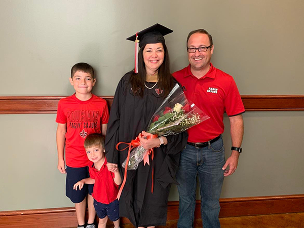 The Bolfer family attends Erin's MBC graduation