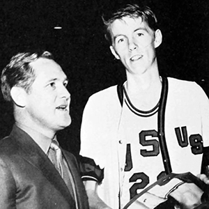 Jerry Flake as a basketball player at USL